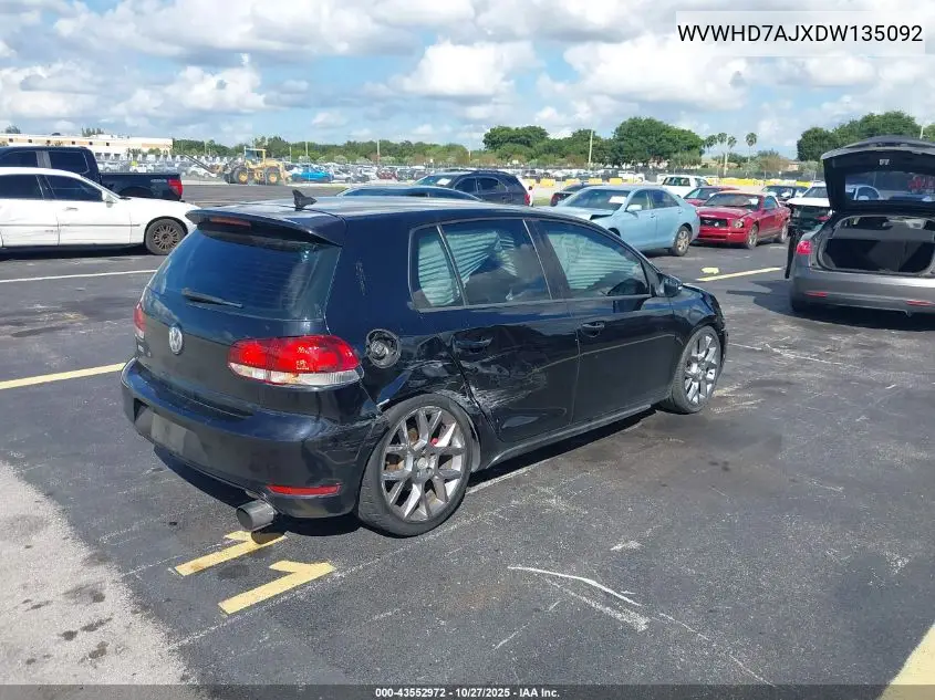 WVWHD7AJXDW135092 2013 Volkswagen Gti Drivers Edition