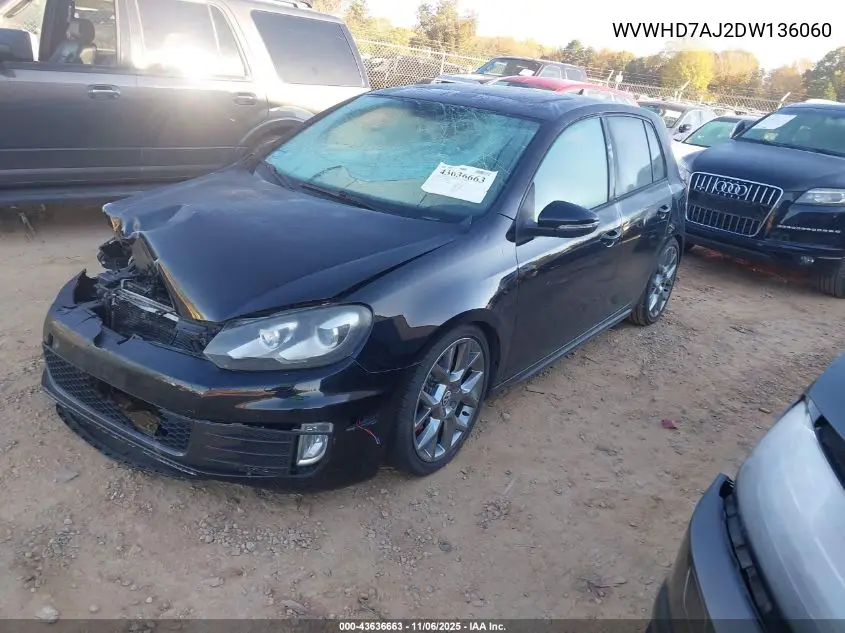 WVWHD7AJ2DW136060 2013 Volkswagen Gti