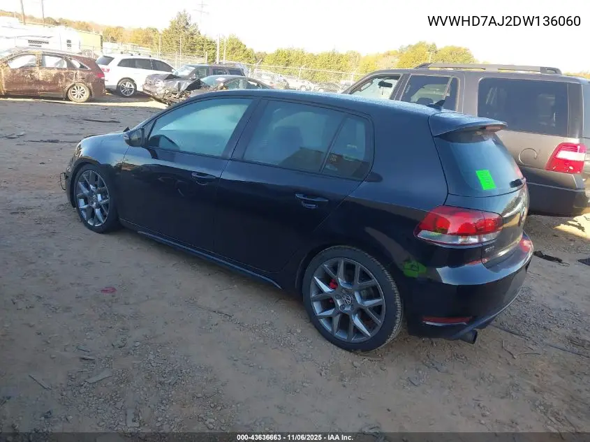 WVWHD7AJ2DW136060 2013 Volkswagen Gti