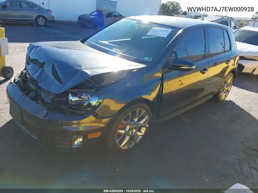 WVWHD7AJ7EW000928 2014 Volkswagen Gti Wolfsburg Edition