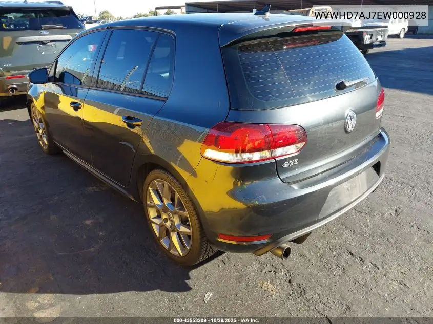WVWHD7AJ7EW000928 2014 Volkswagen Gti Wolfsburg Edition