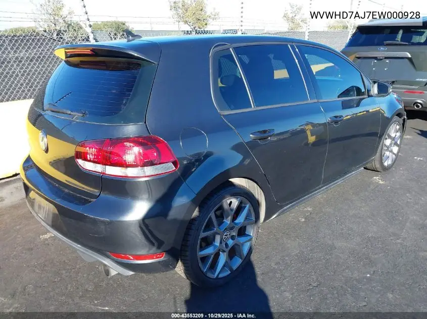 WVWHD7AJ7EW000928 2014 Volkswagen Gti Wolfsburg Edition
