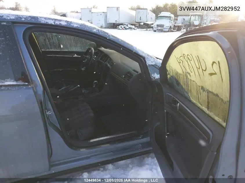 3VW447AUXJM282952 2018 Volkswagen Gti S/Se/Autobahn