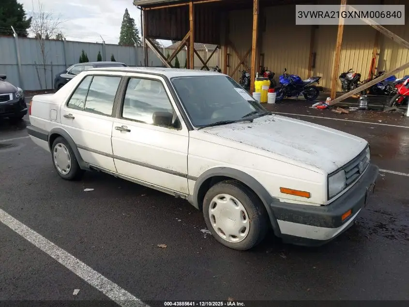 3VWRA21GXNM006840 1992 Volkswagen Jetta Gl