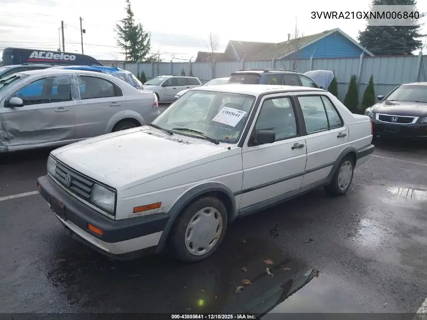 3VWRA21GXNM006840 1992 Volkswagen Jetta Gl