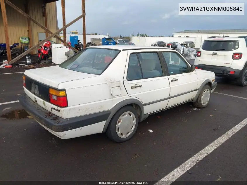 3VWRA21GXNM006840 1992 Volkswagen Jetta Gl