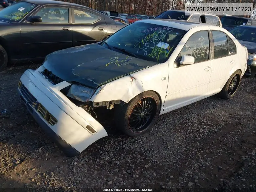 3VWSE29M6YM174723 2000 Volkswagen Jetta Gls Vr6