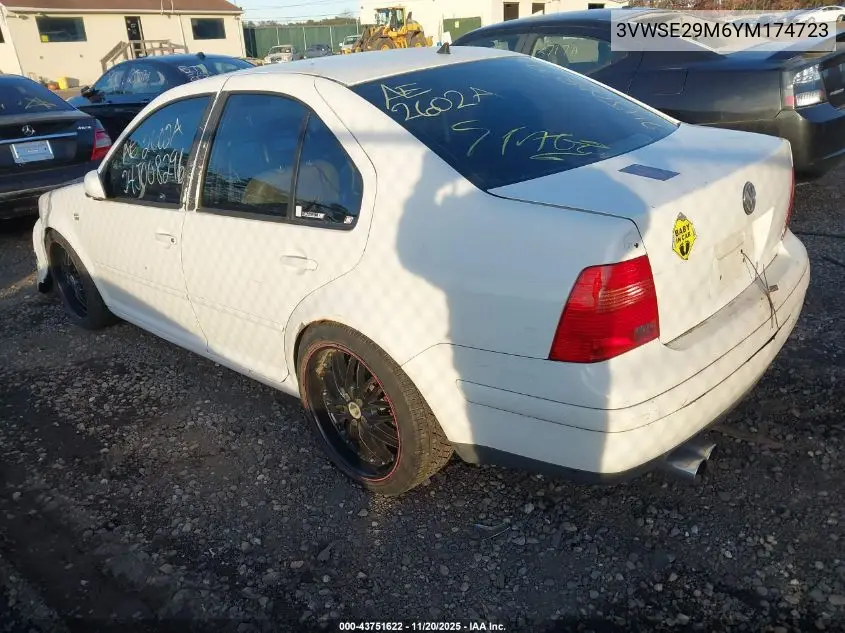 3VWSE29M6YM174723 2000 Volkswagen Jetta Gls Vr6