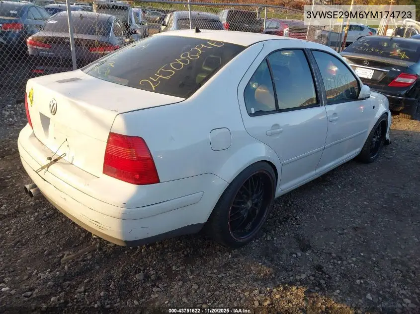 3VWSE29M6YM174723 2000 Volkswagen Jetta Gls Vr6