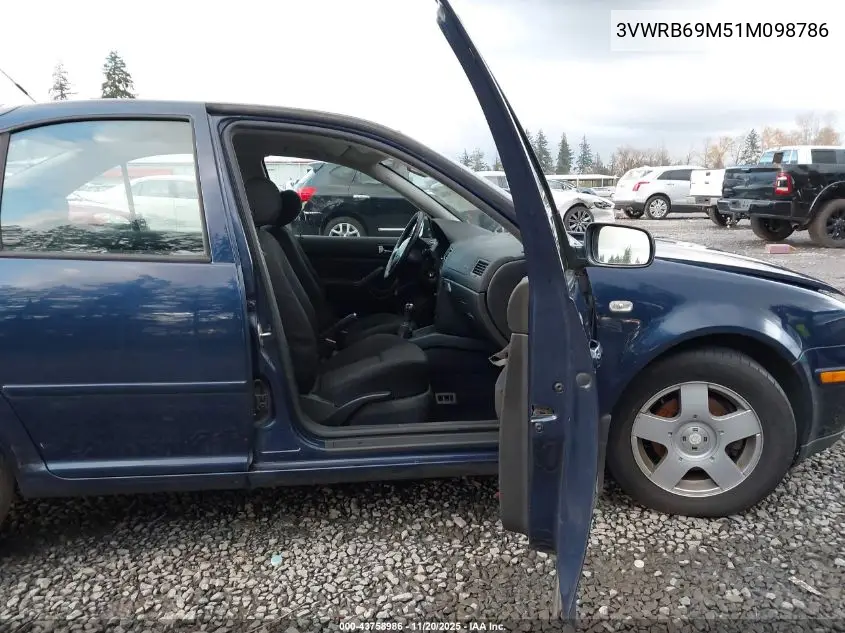 3VWRB69M51M098786 2001 Volkswagen Jetta Gl