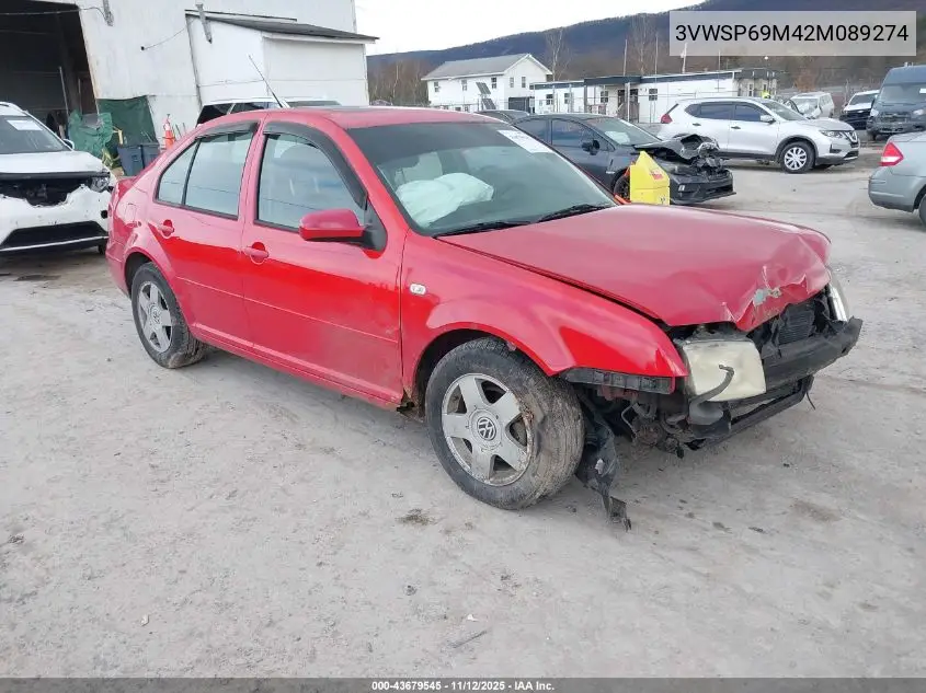 3VWSP69M42M089274 2002 Volkswagen Jetta Gls Tdi