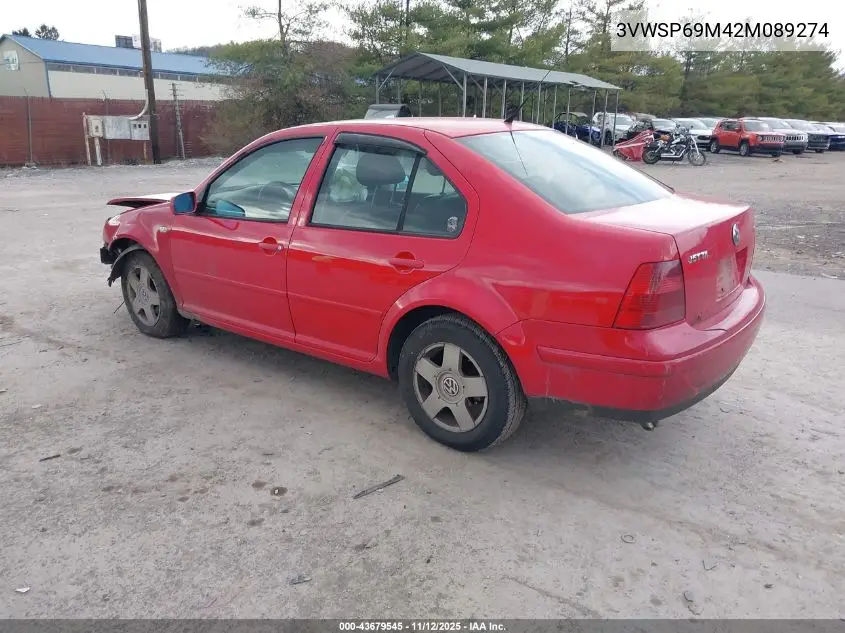 3VWSP69M42M089274 2002 Volkswagen Jetta Gls Tdi