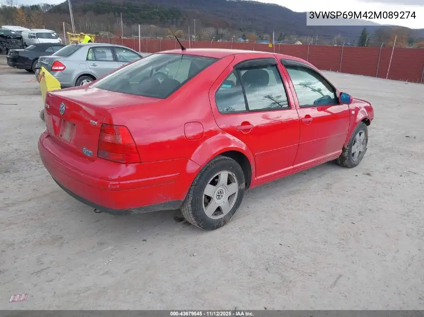 3VWSP69M42M089274 2002 Volkswagen Jetta Gls Tdi