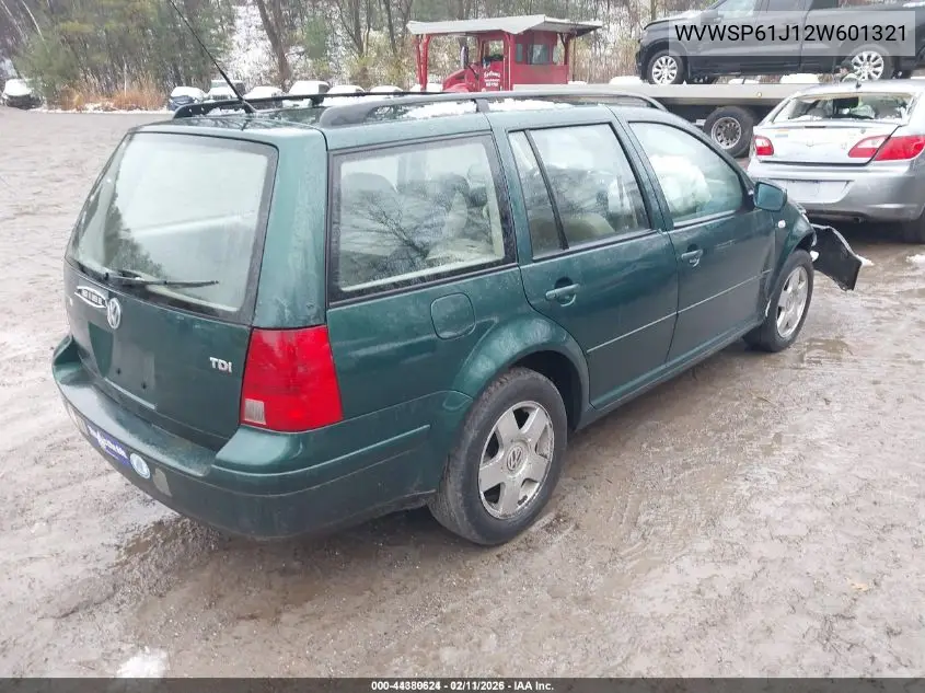 WVWSP61J12W601321 2002 Volkswagen Jetta Gls Tdi