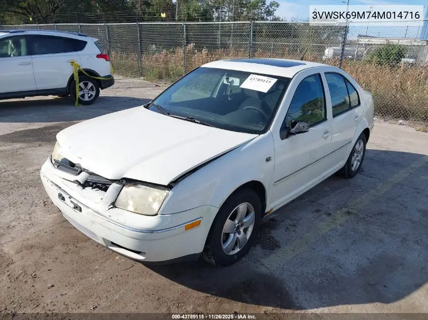 3VWSK69M74M014716 2004 Volkswagen Jetta Gls 2.0L