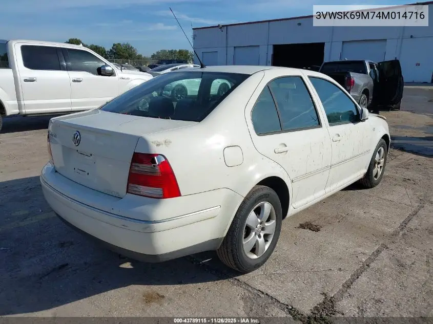 3VWSK69M74M014716 2004 Volkswagen Jetta Gls 2.0L