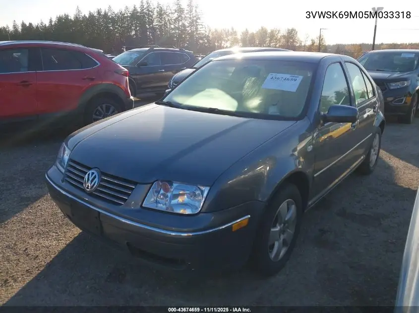 3VWSK69M05M033318 2005 Volkswagen Jetta Gls 2.0L