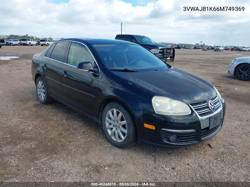 2006 Volkswagen Jetta 2.0T VIN: 3VWAJ81K66M749369 Lot: 40248815