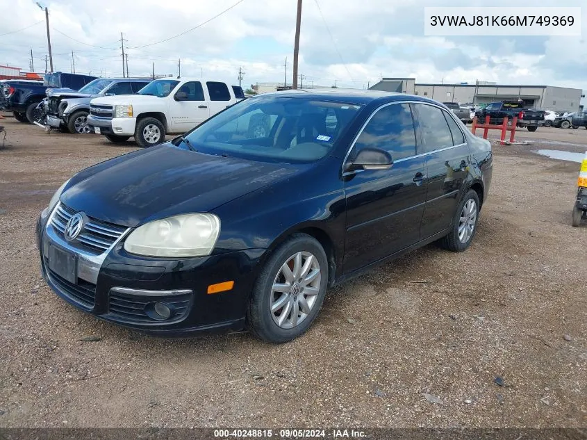 2006 Volkswagen Jetta 2.0T VIN: 3VWAJ81K66M749369 Lot: 40248815