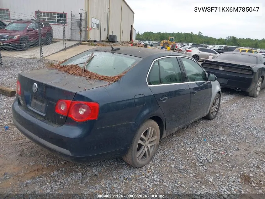 2006 Volkswagen Jetta 2.5 VIN: 3VWSF71KX6M785047 Lot: 40281124