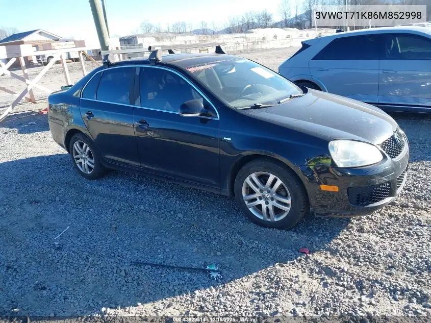 3VWCT71K86M852998 2006 Volkswagen Jetta Diesel