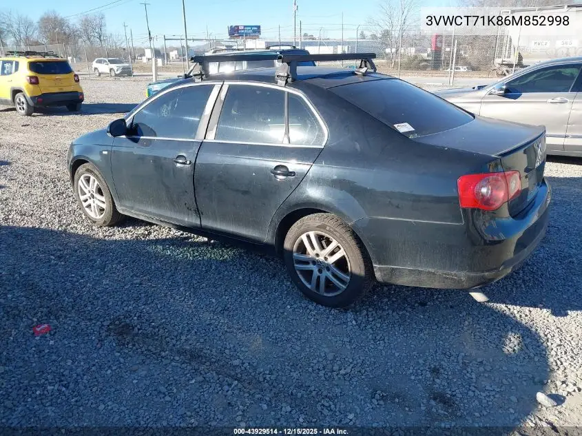 3VWCT71K86M852998 2006 Volkswagen Jetta Diesel