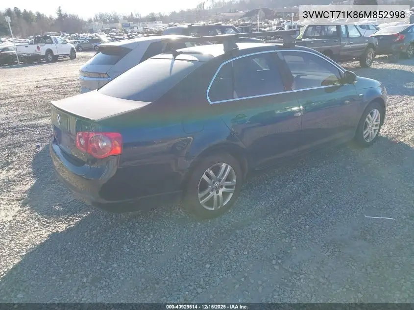 3VWCT71K86M852998 2006 Volkswagen Jetta Diesel
