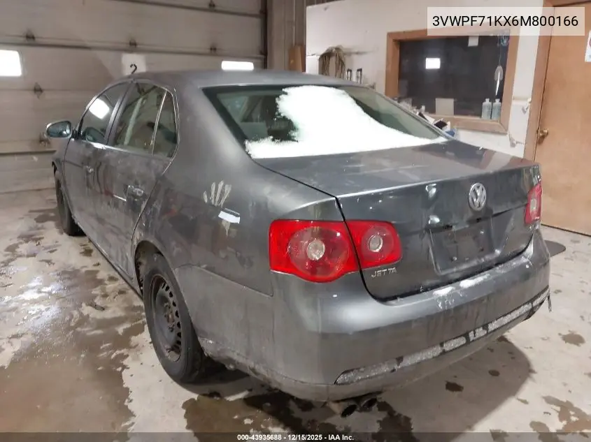 3VWPF71KX6M800166 2006 Volkswagen Jetta Value Edition