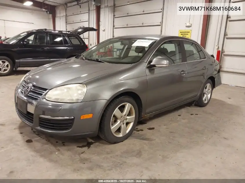 3VWRM71K68M160684 2008 Volkswagen Jetta Se