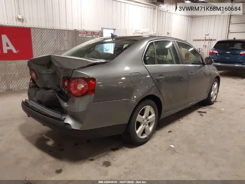 3VWRM71K68M160684 2008 Volkswagen Jetta Se