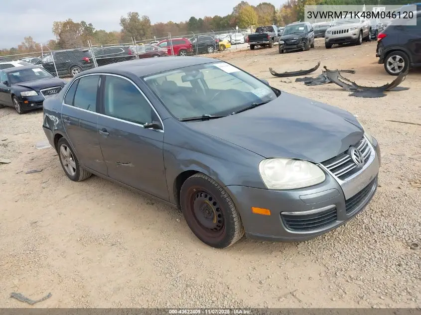 3VWRM71K48M046120 2008 Volkswagen Jetta Se/Sel