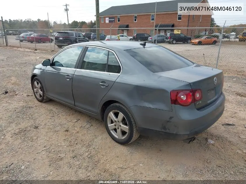3VWRM71K48M046120 2008 Volkswagen Jetta Se/Sel