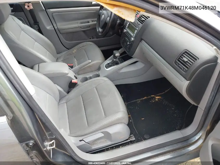 3VWRM71K48M046120 2008 Volkswagen Jetta Se/Sel