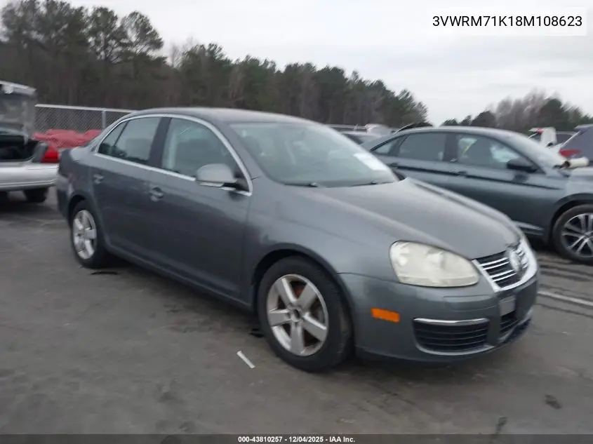 3VWRM71K18M108623 2008 Volkswagen Jetta Se/Sel