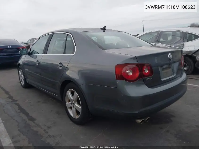 3VWRM71K18M108623 2008 Volkswagen Jetta Se/Sel