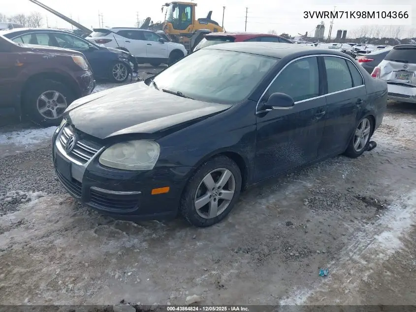3VWRM71K98M104366 2008 Volkswagen Jetta Se/Sel