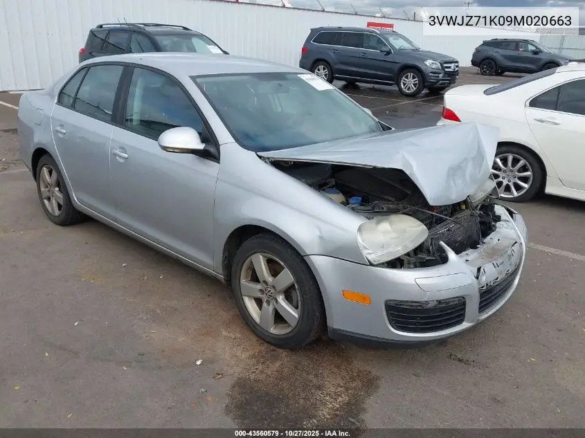 3VWJZ71K09M020663 2009 Volkswagen Jetta S