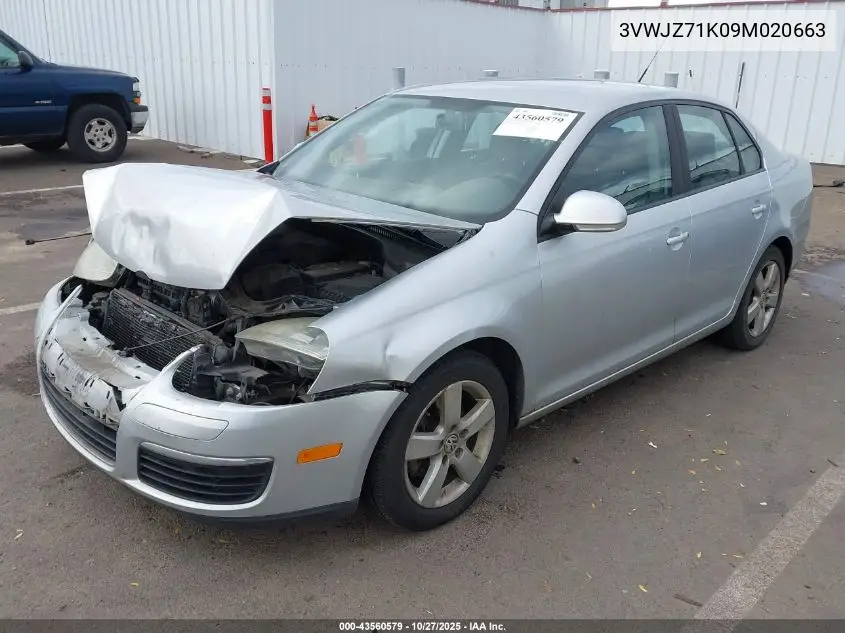 3VWJZ71K09M020663 2009 Volkswagen Jetta S