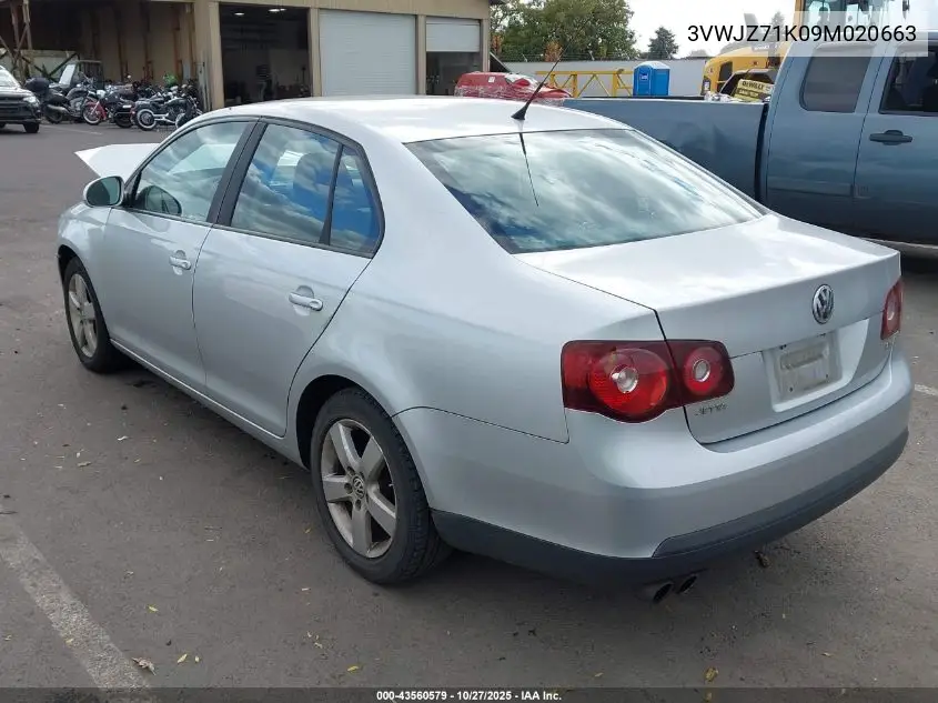 3VWJZ71K09M020663 2009 Volkswagen Jetta S