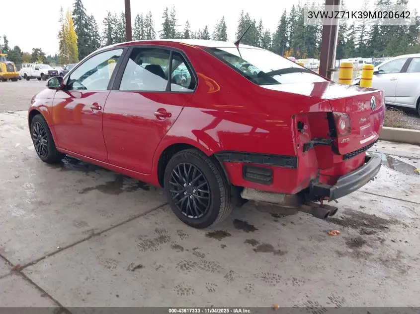 3VWJZ71K39M020642 2009 Volkswagen Jetta S