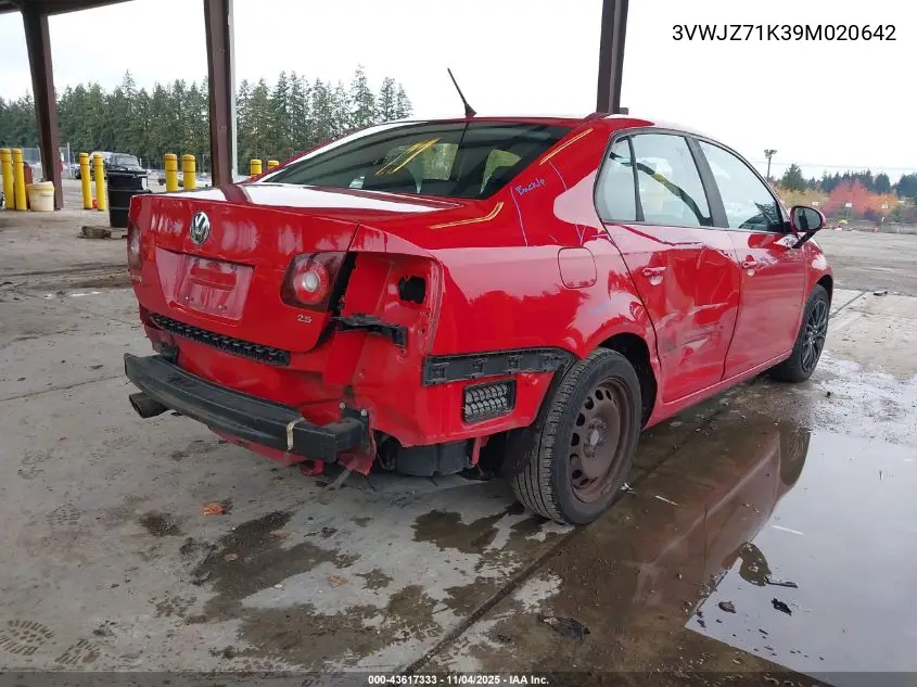 3VWJZ71K39M020642 2009 Volkswagen Jetta S