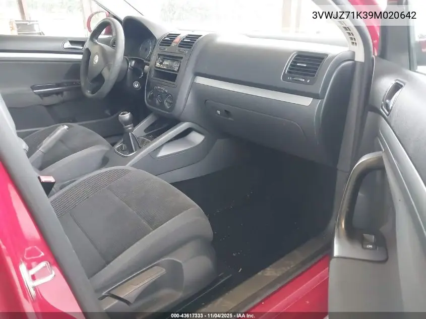 3VWJZ71K39M020642 2009 Volkswagen Jetta S