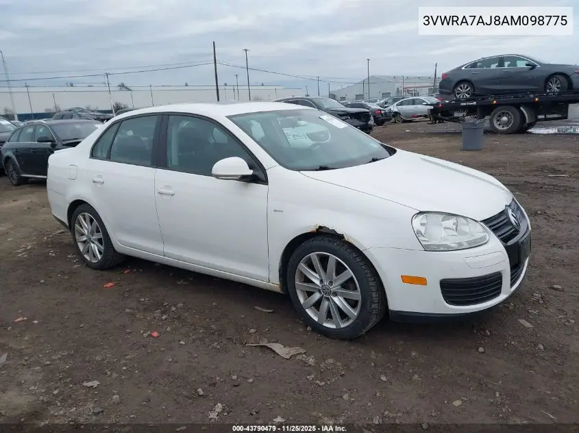 3VWRA7AJ8AM098775 2010 Volkswagen Jetta Wolfsburg Edition
