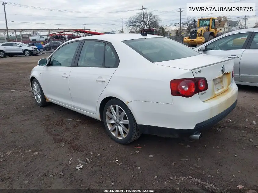 3VWRA7AJ8AM098775 2010 Volkswagen Jetta Wolfsburg Edition