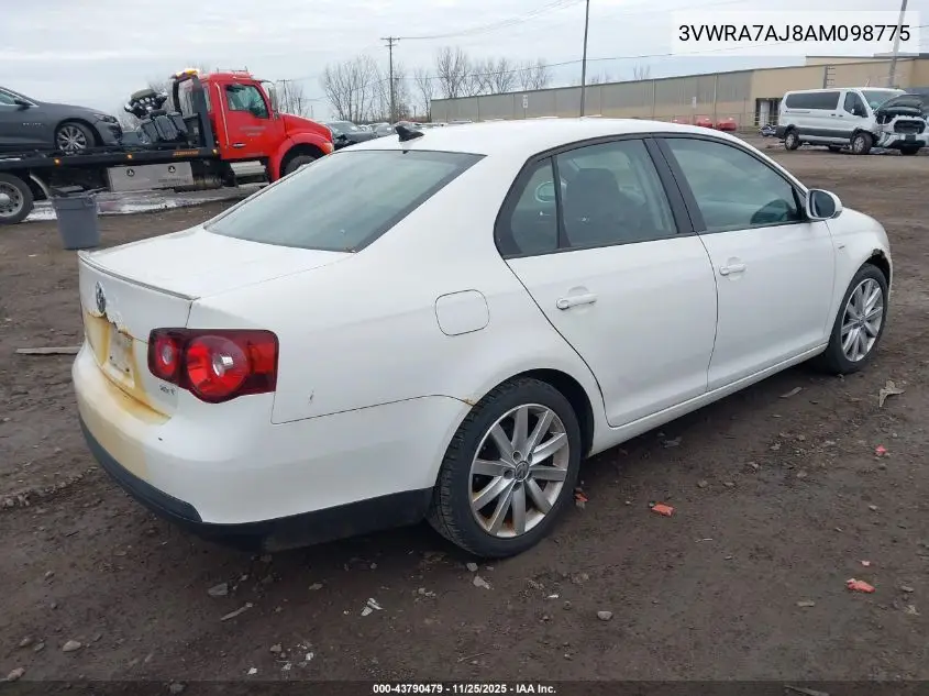 3VWRA7AJ8AM098775 2010 Volkswagen Jetta Wolfsburg Edition