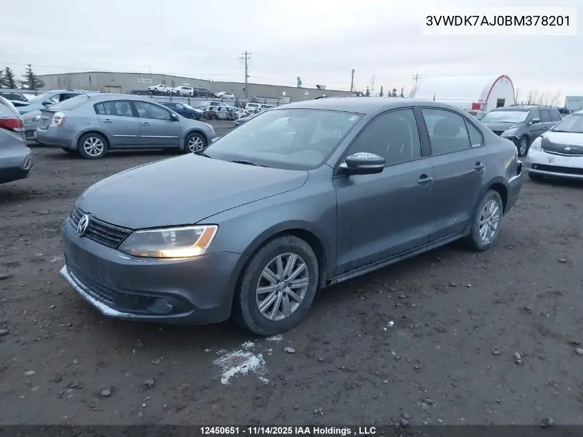 3VWDK7AJ0BM378201 2011 Volkswagen Jetta