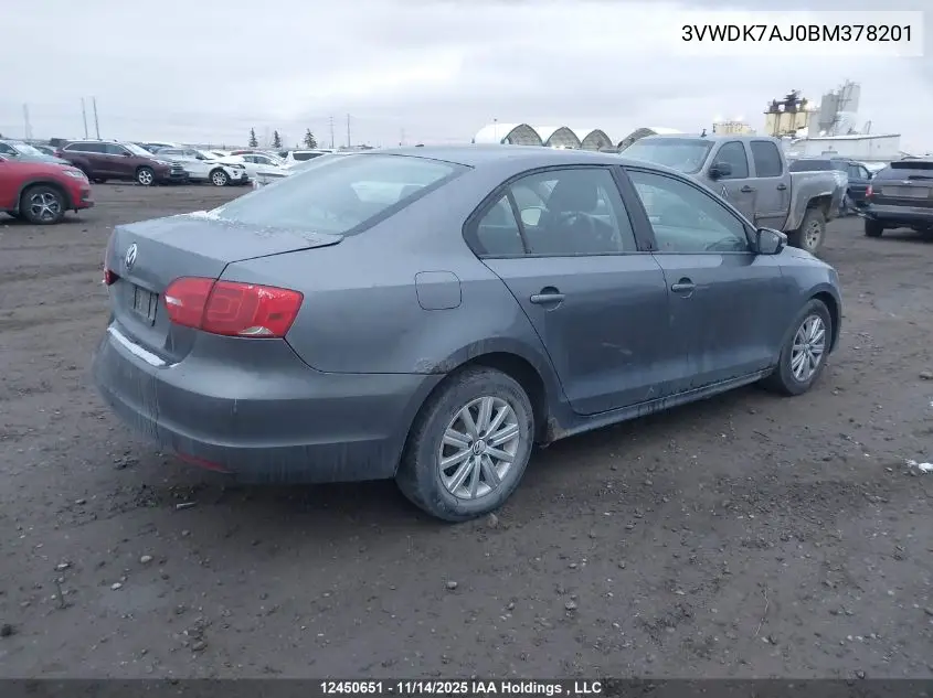 3VWDK7AJ0BM378201 2011 Volkswagen Jetta