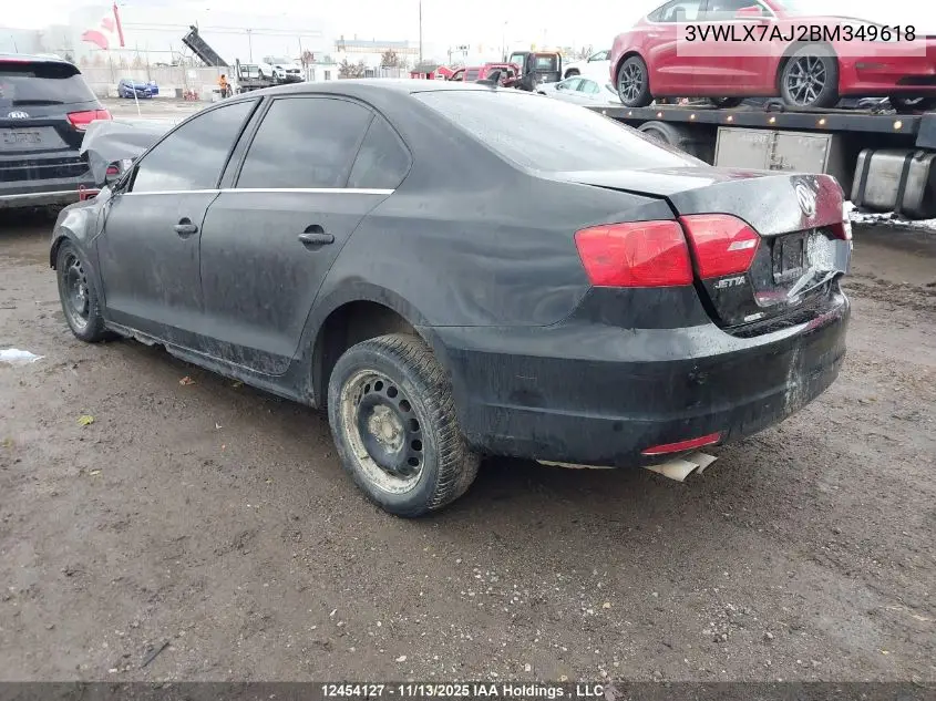 3VWLX7AJ2BM349618 2011 Volkswagen Jetta 2.5L Highline