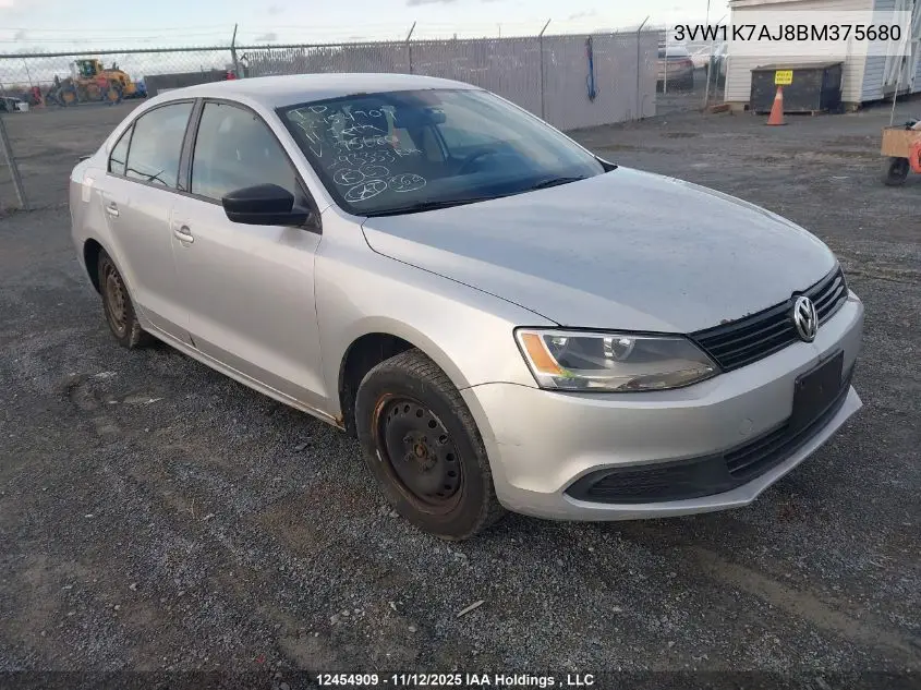 3VW1K7AJ8BM375680 2011 Volkswagen Jetta 2.0L Trendline/2.0L Trendline+