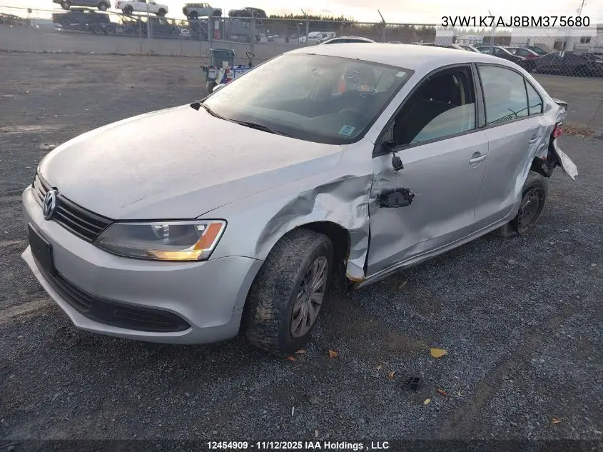 3VW1K7AJ8BM375680 2011 Volkswagen Jetta 2.0L Trendline/2.0L Trendline+